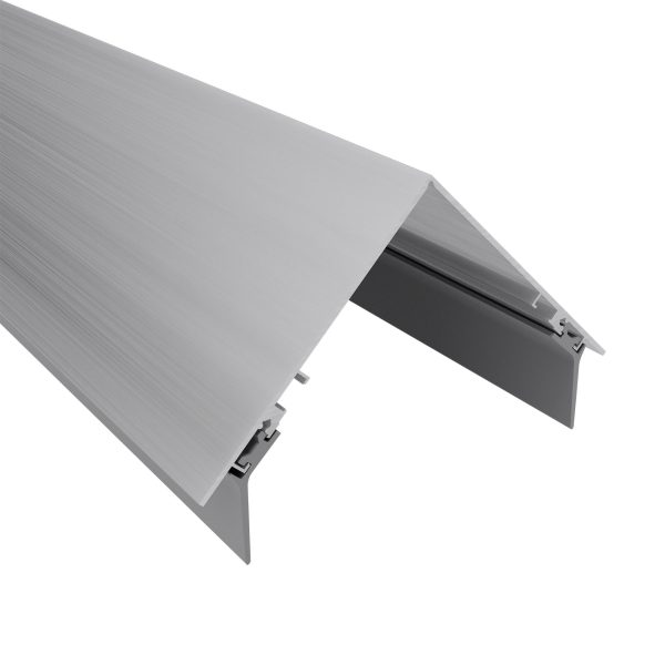 Alu-Firstprofil FP125, Alu-Natur | L= 6100 mm 125/125 mm passend für Stegplatten