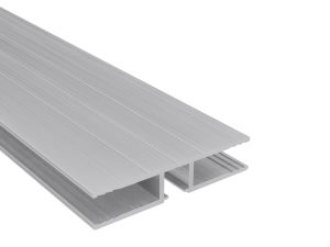 Alu-H-Profil  10 mm, preßblank | L= 6000 mm passend für 10 mm Stegplatten