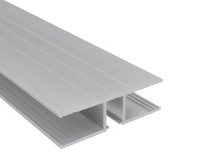 Alu-H-Profil  16 mm, preßblank | L= 6000 mm passend für 16 mm Stegplatten