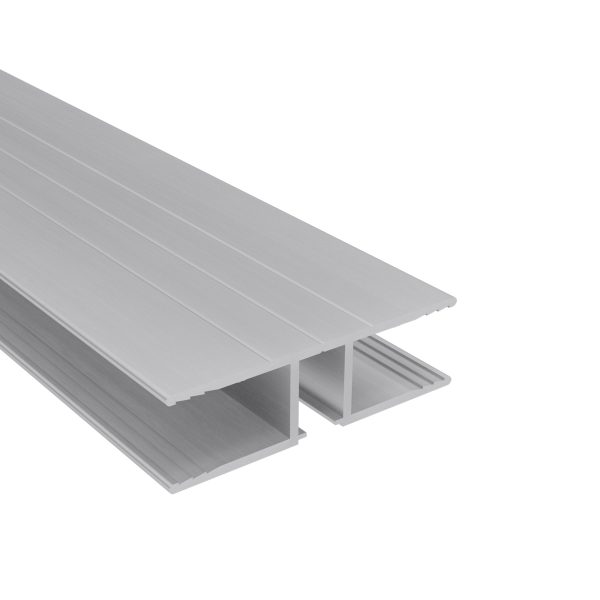 Alu-H-Profil  16 mm, preßblank | L= 6000 mm passend für 16 mm Stegplatten
