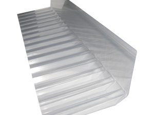 VLF-Wandanschluß, Prof.76/18 Sinus Acrylglas, glashell, 225 x 60 mm