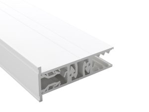 10 mm Zevener Randprofil | L= 7020 mm weiß, verdeckte Schraubmontage, 3-teilig