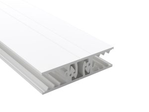 10 mm Zevener Verbindungsprofil | L= 7020 mm weiß, verdeckte Schraubmontage, 2-teilig