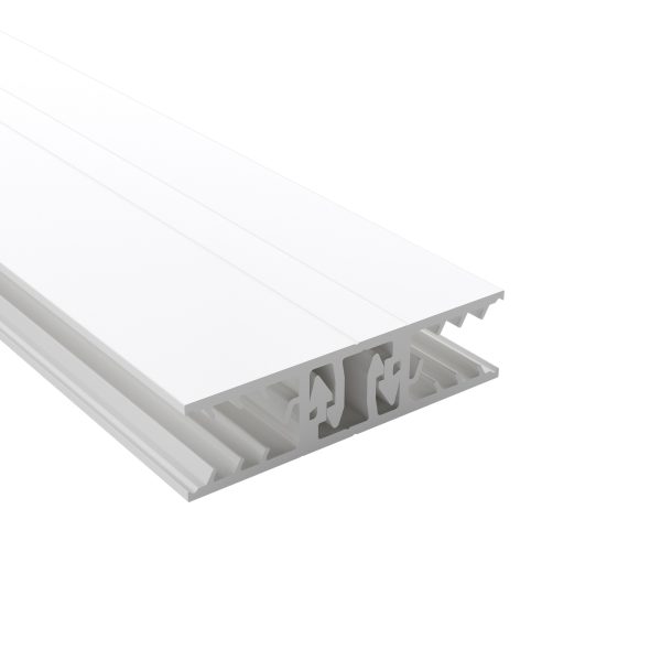 10 mm Zevener Verbindungsprofil | L= 2520 mm weiß, verdeckte Schraubmontage, 2-teilig