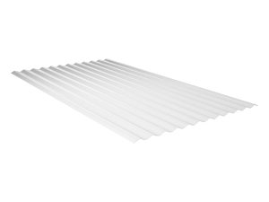 0,9 mm Lichtplatte Sinus 76/18, klar aus PC, glatt, 2 x UV, 2000 x 1116 mm
