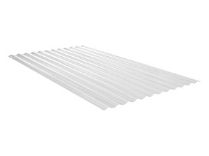 1,4 mm Lichtplatten, Sinus 76/18, klar aus PC, Rille no drop, 8000 x 1116 mm