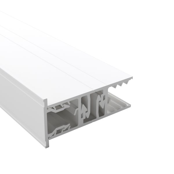 16 mm Zevener Randprofil | L= 3520 mm weiß, verdeckte Schraubmontage, 3-teilig