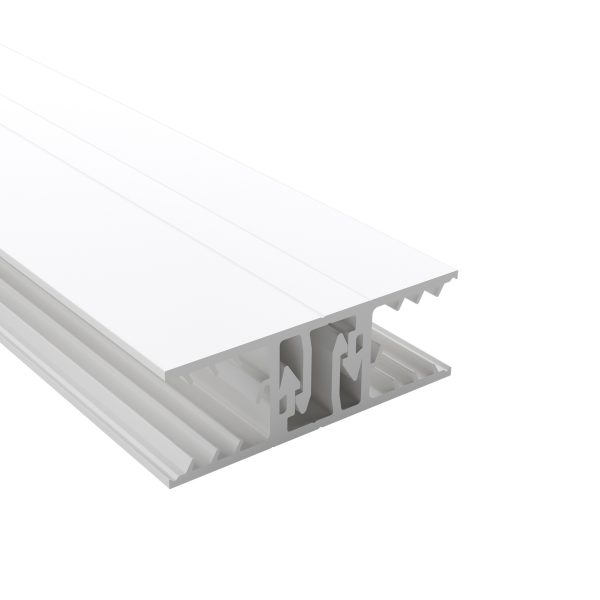 16 mm Zevener Verbindungsprofil | L= 5020 mm weiß, verdeckte Schraubmontage, 2-teilig