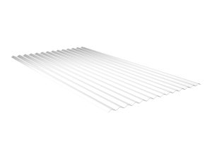 0,9 mm PC Lichtplatte 2`nd Life Line, Sinus 76/18, opal aus PC Recyclingmaterial, glatt, 2 x UV, 1000 x 1045 mm