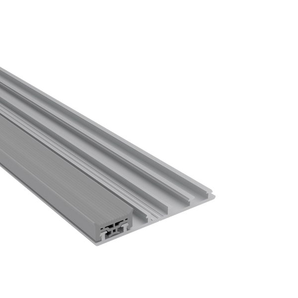 60 mm Mendiger Rand-Unterprofil, preßblank | L= 4500 mm einfach, incl. vormontierten Dichtungen