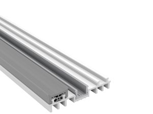 60 mm Mendiger Thermo-Rand-Unterprofil | L= 2500 mm PVC / Alu, weiß RAL 9016
