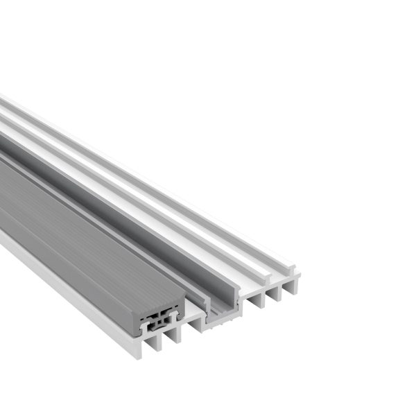 60 mm Mendiger Thermo-Rand-Unterprofil | L= 2500 mm PVC / Alu, weiß RAL 9016