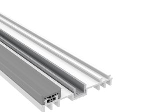 70 mm Mendiger Thermo-Rand-Unterprofil | L= 2500 mm PVC / Alu, weiß RAL 9016