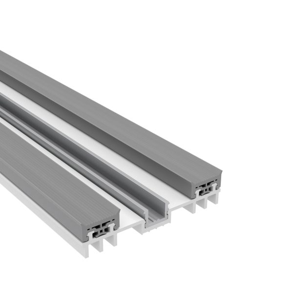 70 mm Mendiger Thermo-Unterprofil | L= 7000 mm PVC / Alu, weiß RAL 9016