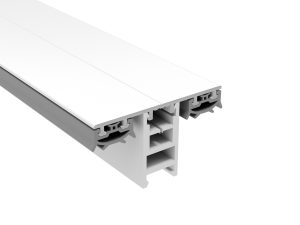 60 mm Mendiger Mittelprofil 16 mm | L= 7000 mm weiß RAL 9016, mit 1 PVC Adapter !