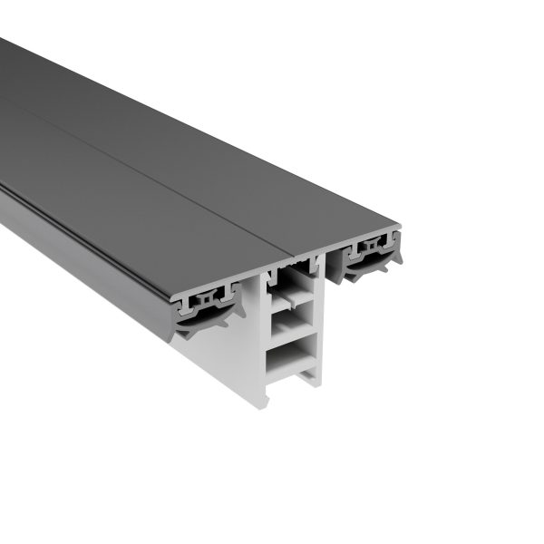 60 mm Mendiger Mittelprofil 16 mm | L= 4500 mm perlgrim, mit 1 PVC Adapter !