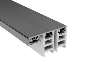 60 mm Mendiger Randprofil 16 mm | L= 7000 mm perlgrim, mit 2 PVC Adaptern !