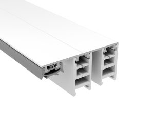 70 mm Mendiger Randprofil 16 mm | L= 7000 mm weiß RAL 9016, mit 2 PVC Adaptern !