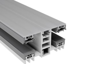16 mm Mendiger Alu/PVC Mittelprofil kpl | L= 7000 mm 70 mm, pressblank, thermisch getrennt