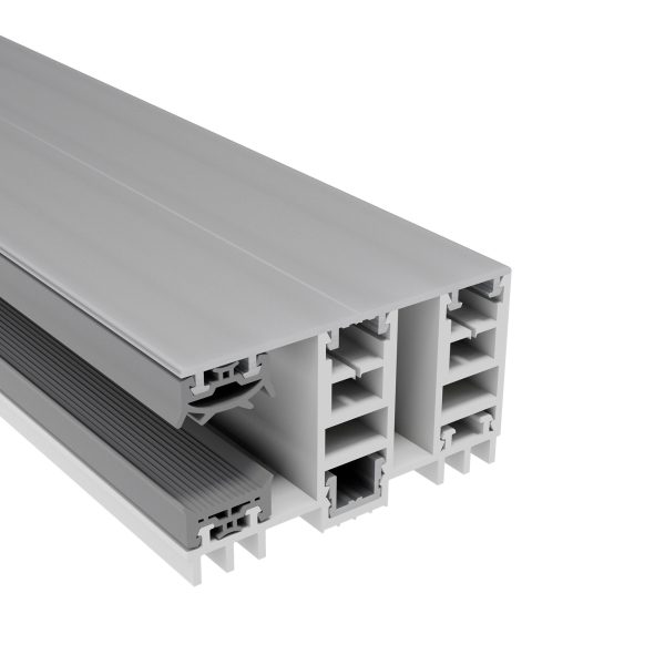 16 mm Mendiger Alu/PVC Randprofil kpl.| L=5000mm 70 mm, pressblank, thermisch getrennt