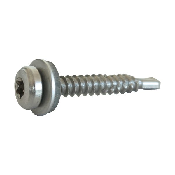 Edelstahlschrauben, selbstbohrend 4,8 x 32 mm EPDM 12, a´100 Stück