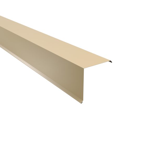 Ortgangwinkel, gesickt, 115 x115 mm 25µm Polyester, RAL 1015-hellelfenbein