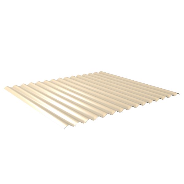 W-1/1064LA, RAL 1015-hellelfenbein Profil 76/18-Sinus, D=0,50 mm, 25µm Polyester/RSB