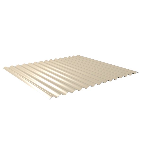 W-1/1064LK, RAL 1015-hellelfenbein Profil 76/18-Sinus, D=0,50 mm, 25µm Polyester/RSB