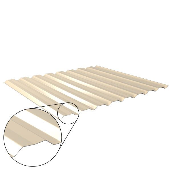 W-20/1100LAZ, RAL 1015-hellelfenbein D=0,50 mm, 25µm Polyester/RSB