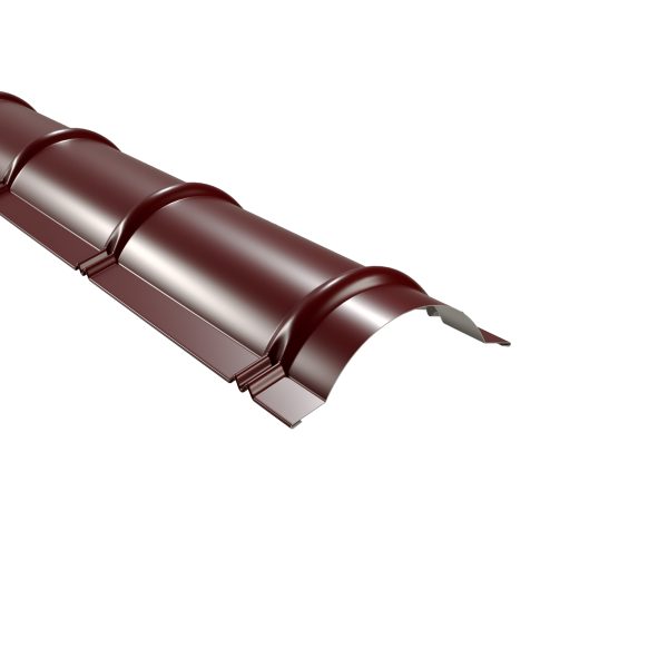 Firstbleche, halbrund, 1860 mm 25µm Polyester, RAL 3005-weinrot