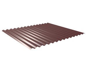 W-1/1064LA, RAL 3005-weinrot Profil 76/18-Sinus, D=0,50 mm, 25µm Polyester/RSB