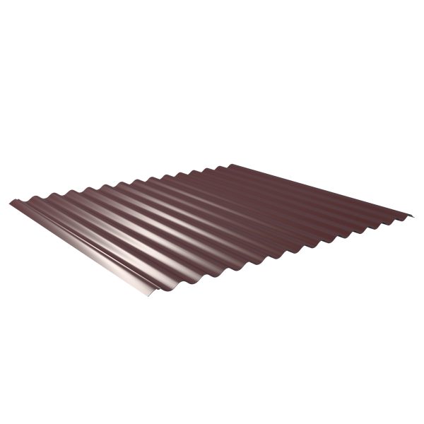 W-1/1064LK, RAL 3005-weinrot Profil 76/18-Sinus, D=0,50 mm, 25µm Polyester/RSB