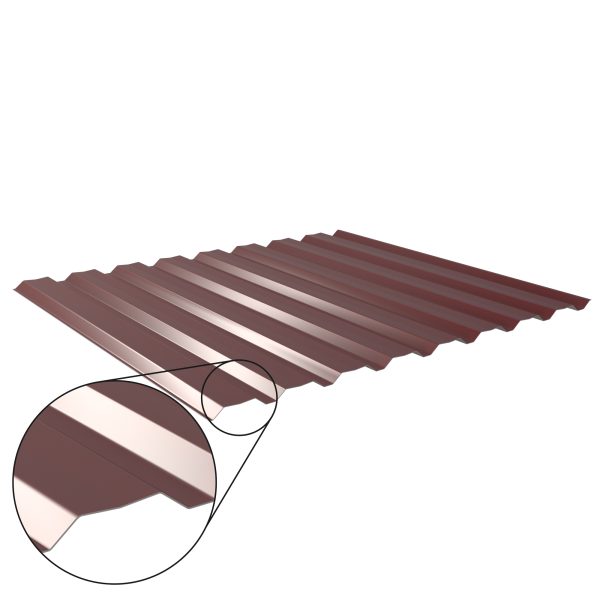 W-20/1100LAZ, RAL 3005-weinrot D=0,50 mm, 25µm Polyester/RSB