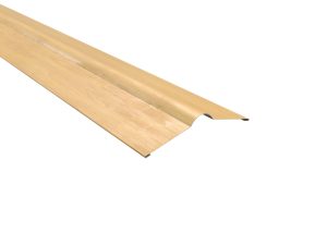 Firstbleche, flach, 140x140 mm D=0,50 mm, 35µm Strukturpolyester, Holzoptik Ahorn