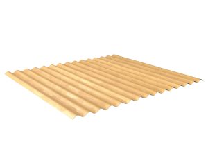 W-1/1064LA, Holzoptik Ahorn Profil 76/18-Sinus, D=0,50 mm, 35µm Strukturpolyester/RSB