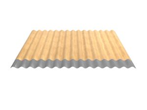 W-1/1064LR, Holzoptik Ahorn Profil 76/18-Sinus, D=0,50 mm, 35µm Strukturpolyester/RSB