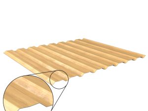 W-20/1100LA, Holzoptik Ahorn D=0,50 mm, 35µm Strukturpolyester/RSB