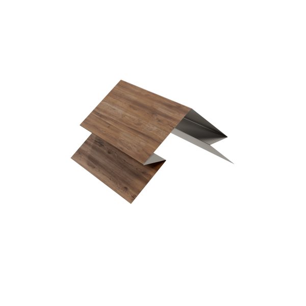 Flachbleche, Farbe Holzoptik Eiche dunkel D=0,50 mm, 35µm Strukturpolyester/RSB