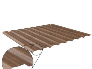 W-20/1100LA, Holzoptik Eiche dunkel D=0,50 mm, 35µm Strukturpolyester/RSB