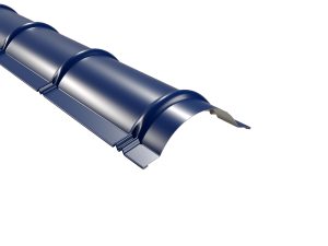 Firstbleche, halbrund, 1860 mm 25µm Polyester, 5010-enzianblau