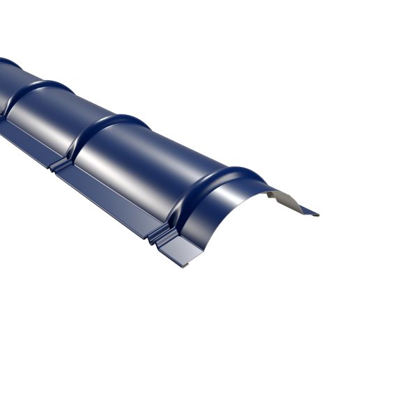 Firstbleche, halbrund, 1860 mm 25µm Polyester, 5010-enzianblau