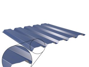 W-35/1035LAZ, RAL 5010-enzianblau D=0,50 mm, 25µm Polyester/RSB