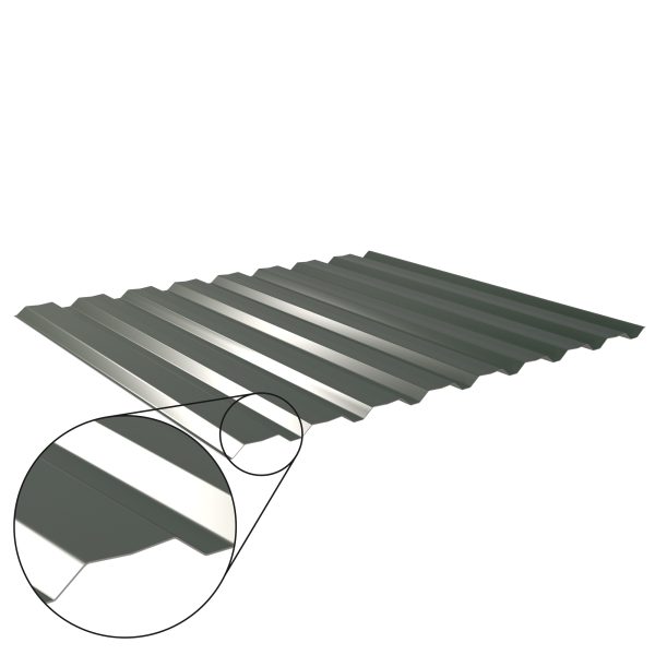 W-20/1100LAZ, RAL 6020-chromoxidgrün D=0,50 mm, 25µm Polyester/RSB