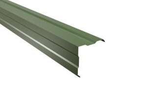 Außenecke, gesickt, 150x150 mm - 90° Stahl= 0,50 mm, 25µm Polyester/RSB