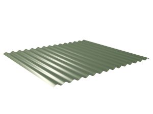 W-1/1064LK, RAL 6011-resedagrün Profil 76/18-Sinus, D=0,50 mm, 25µm Polyester/RSB