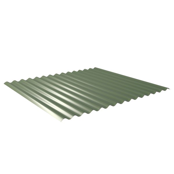 W-1/1064LK, RAL 6011-resedagrün Profil 76/18-Sinus, D=0,50 mm, 25µm Polyester/RSB