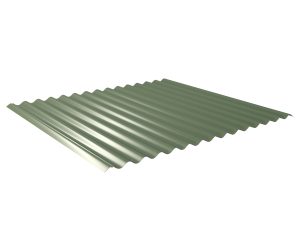 W-1/1064LR, RAL 6011-resedagrün Profil 76/18-Sinus, D=0,50 mm, 25µm Polyester/RSB