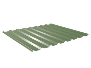 W-20/1100LR, RAL 6011-resedagrün D=0,50 mm, 25µm Polyester/RSB
