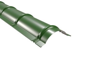 Firstbleche, halbrund, 1860 mm 25µm Polyester, RAL 6002-laubgrün