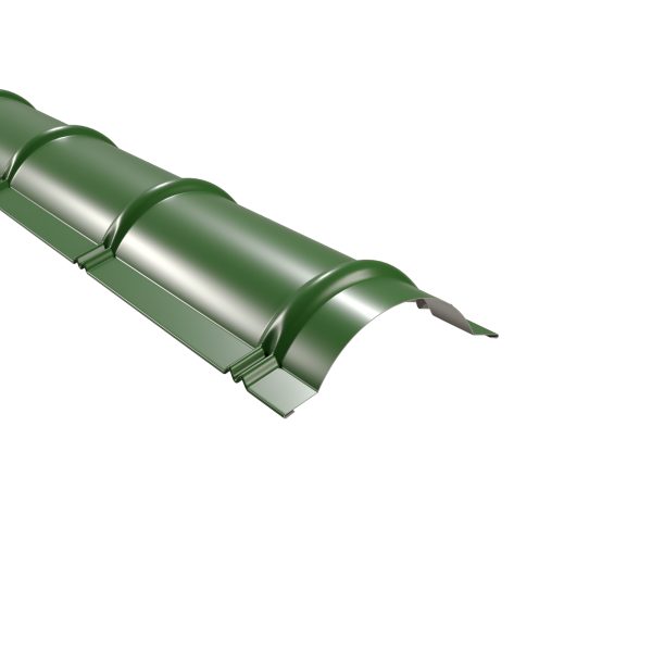 Firstbleche, halbrund, 1860 mm 25µm Polyester, RAL 6002-laubgrün